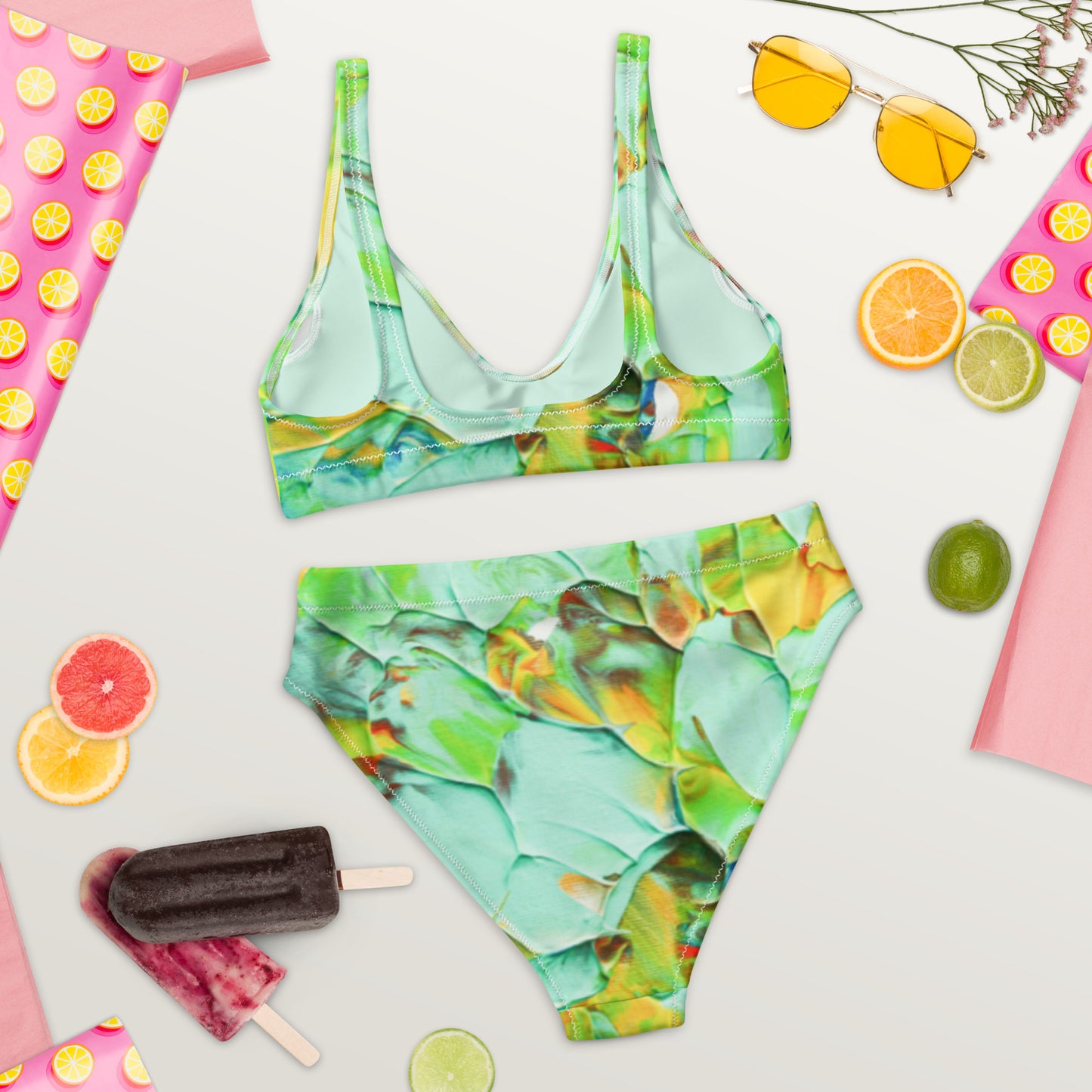 Honeycomb - Recycled high-waisted bikini
