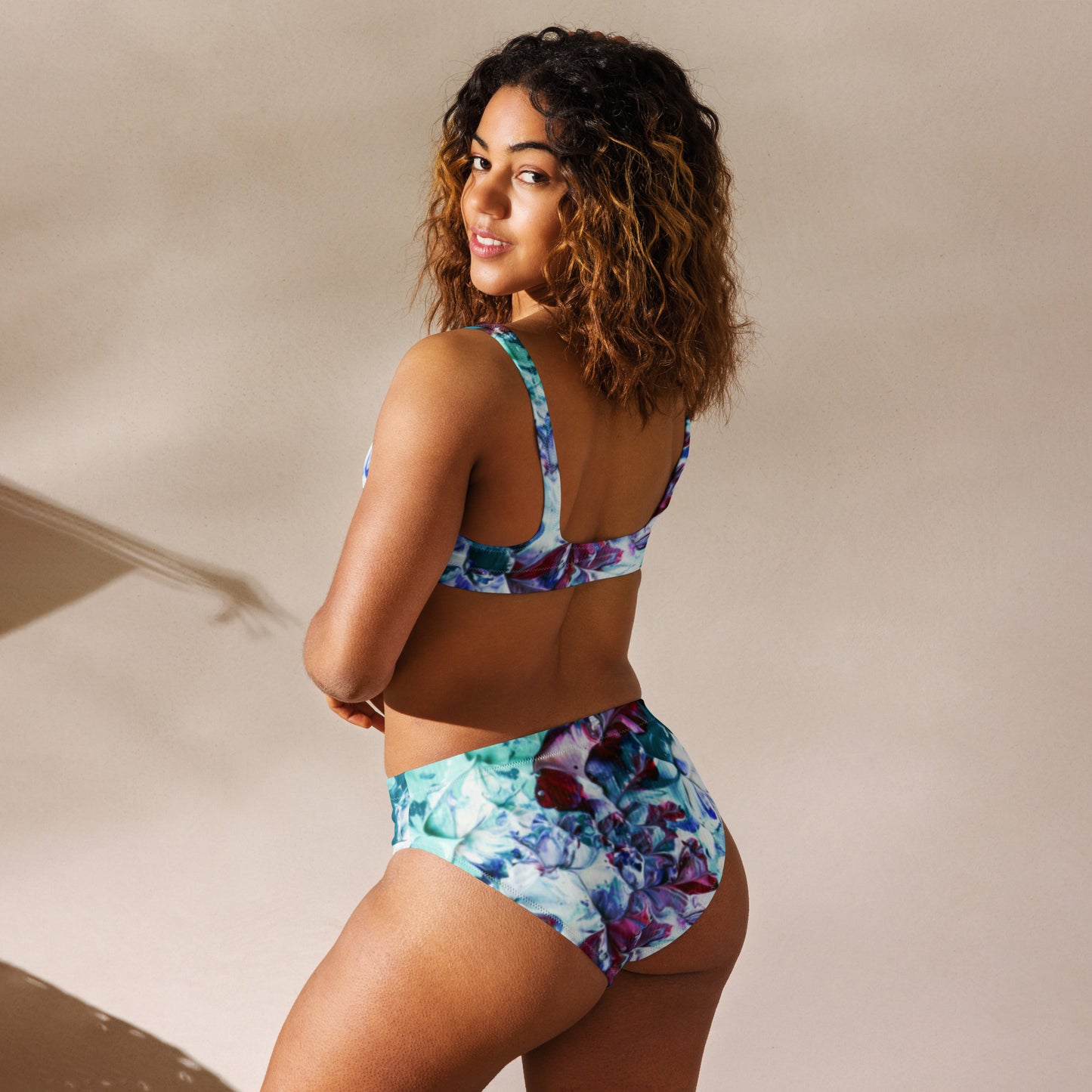 Lily Pads - Recycled high-waisted bikini