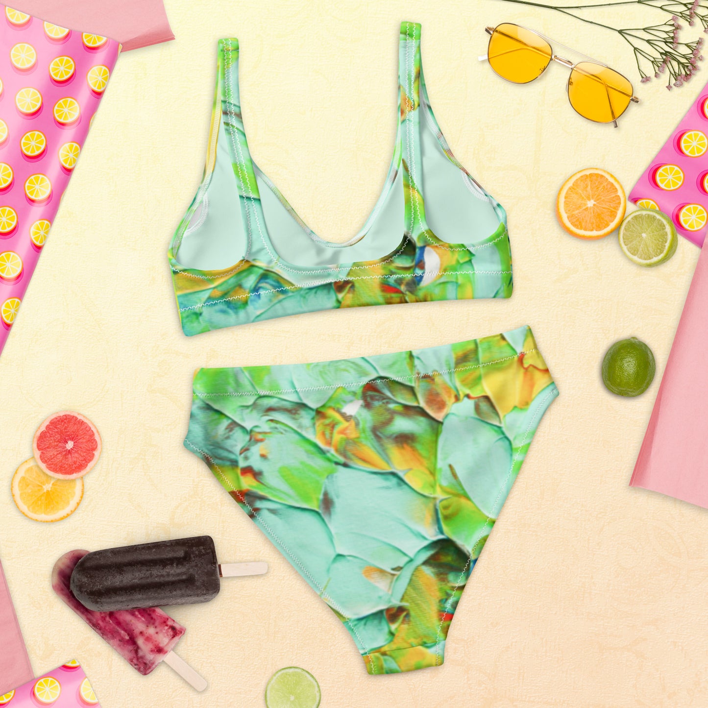 Honeycomb - Recycled high-waisted bikini