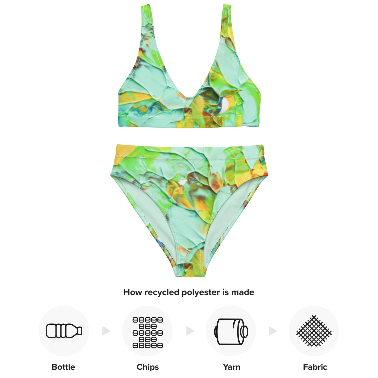 Honeycomb - Recycled high-waisted bikini