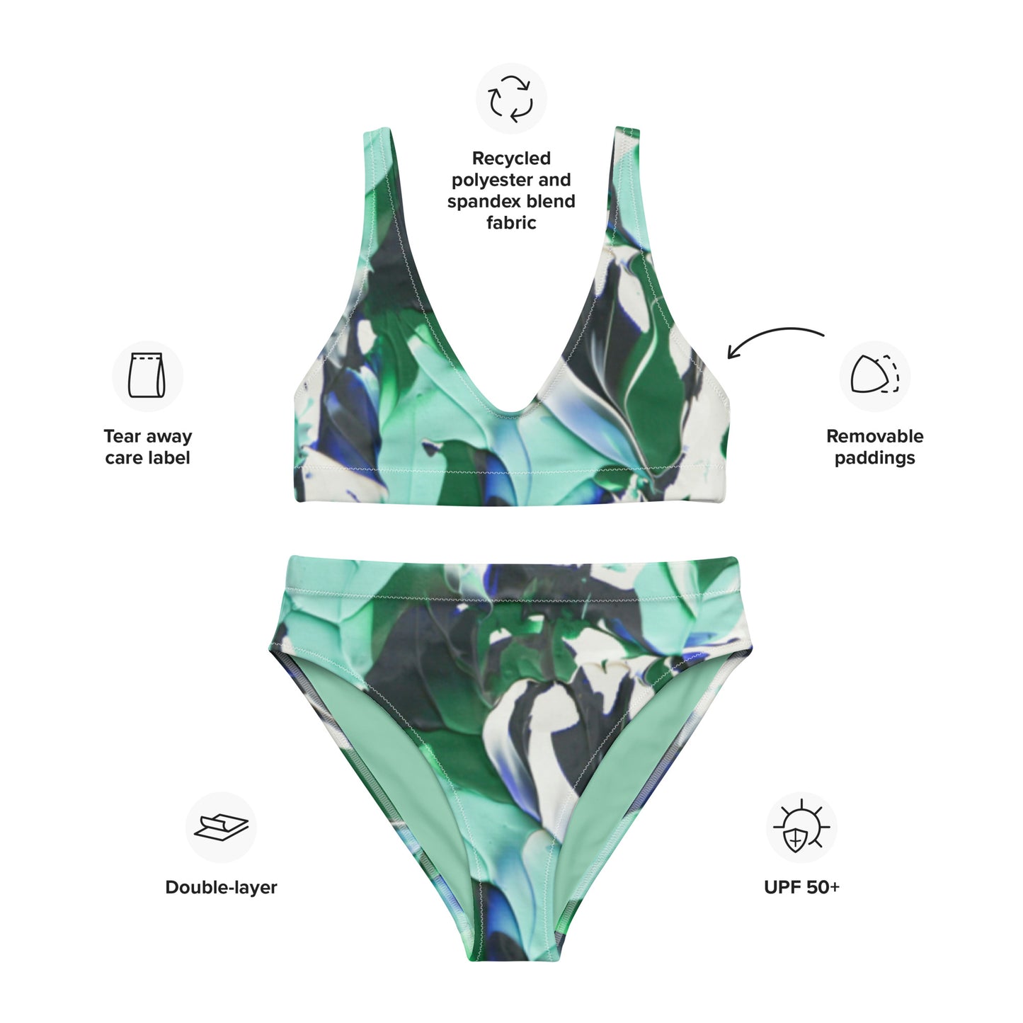 The Kiss - Recycled high-waisted bikini