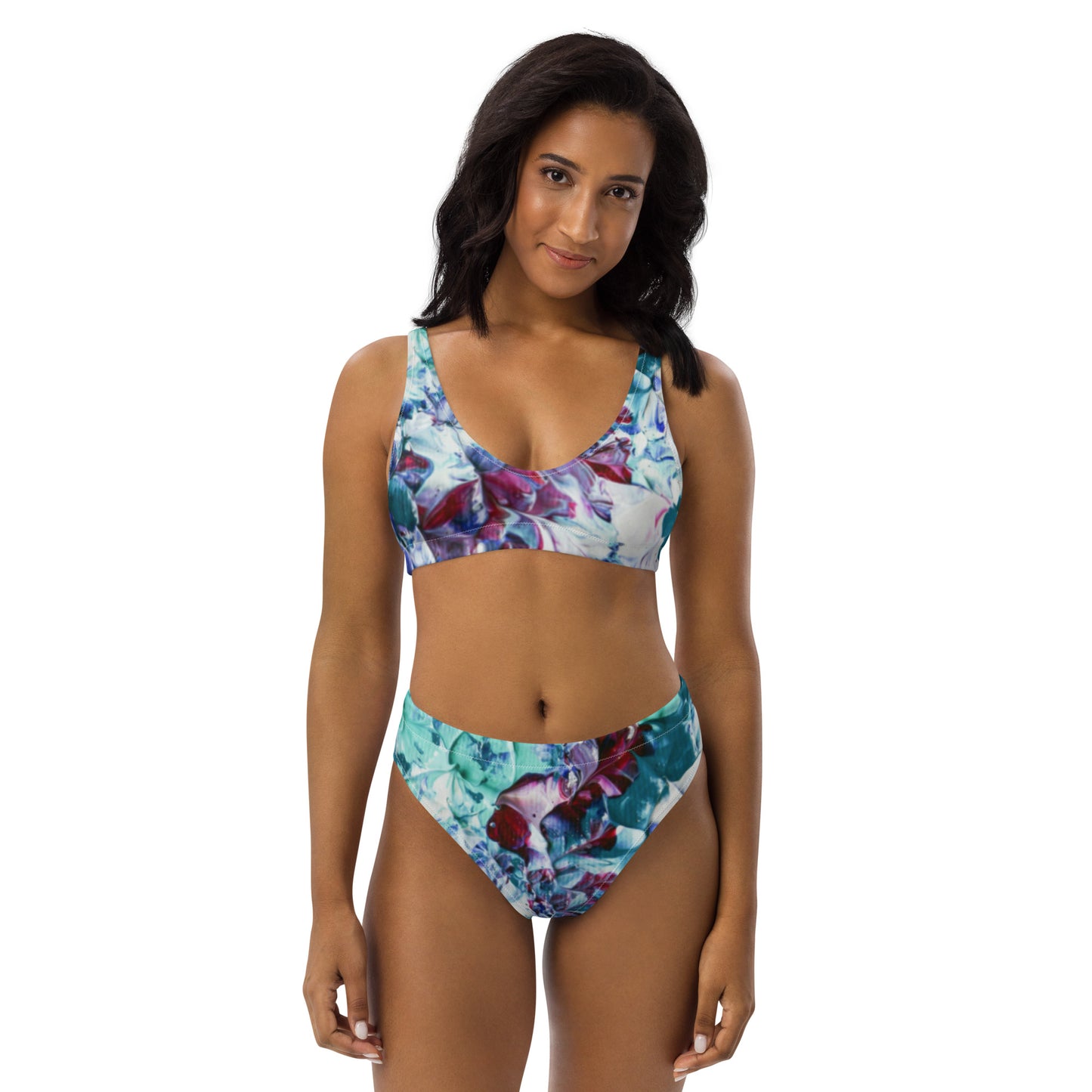 Lily Pads - Recycled high-waisted bikini