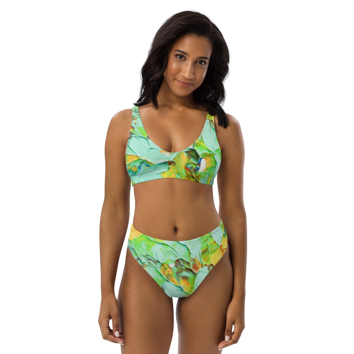 Honeycomb - Recycled high-waisted bikini