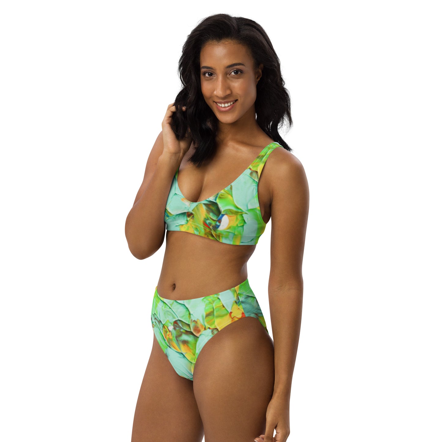 Honeycomb - Recycled high-waisted bikini