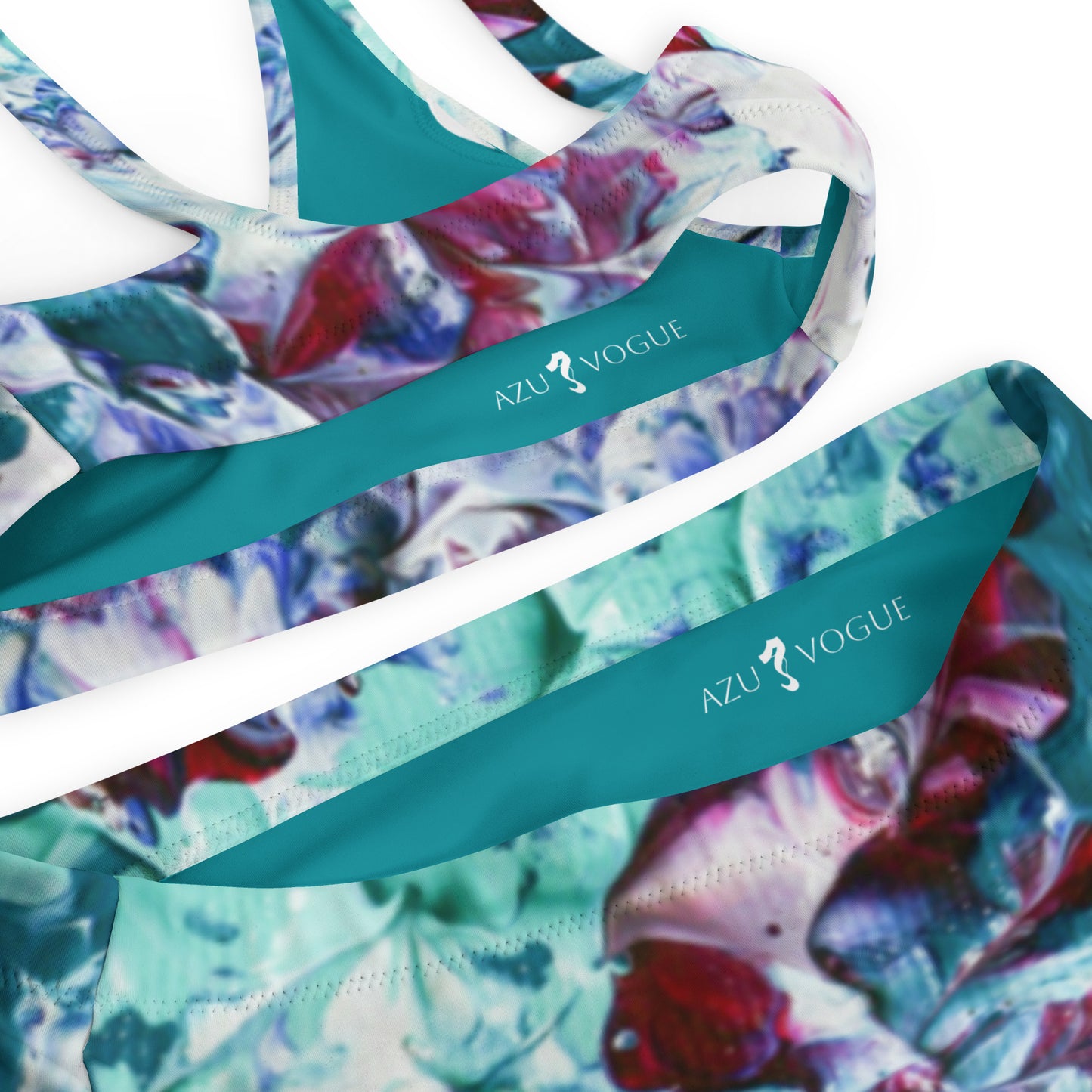 Lily Pads - Recycled high-waisted bikini