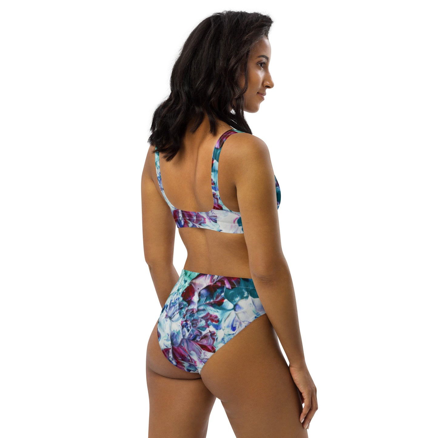 Lily Pads - Recycled high-waisted bikini