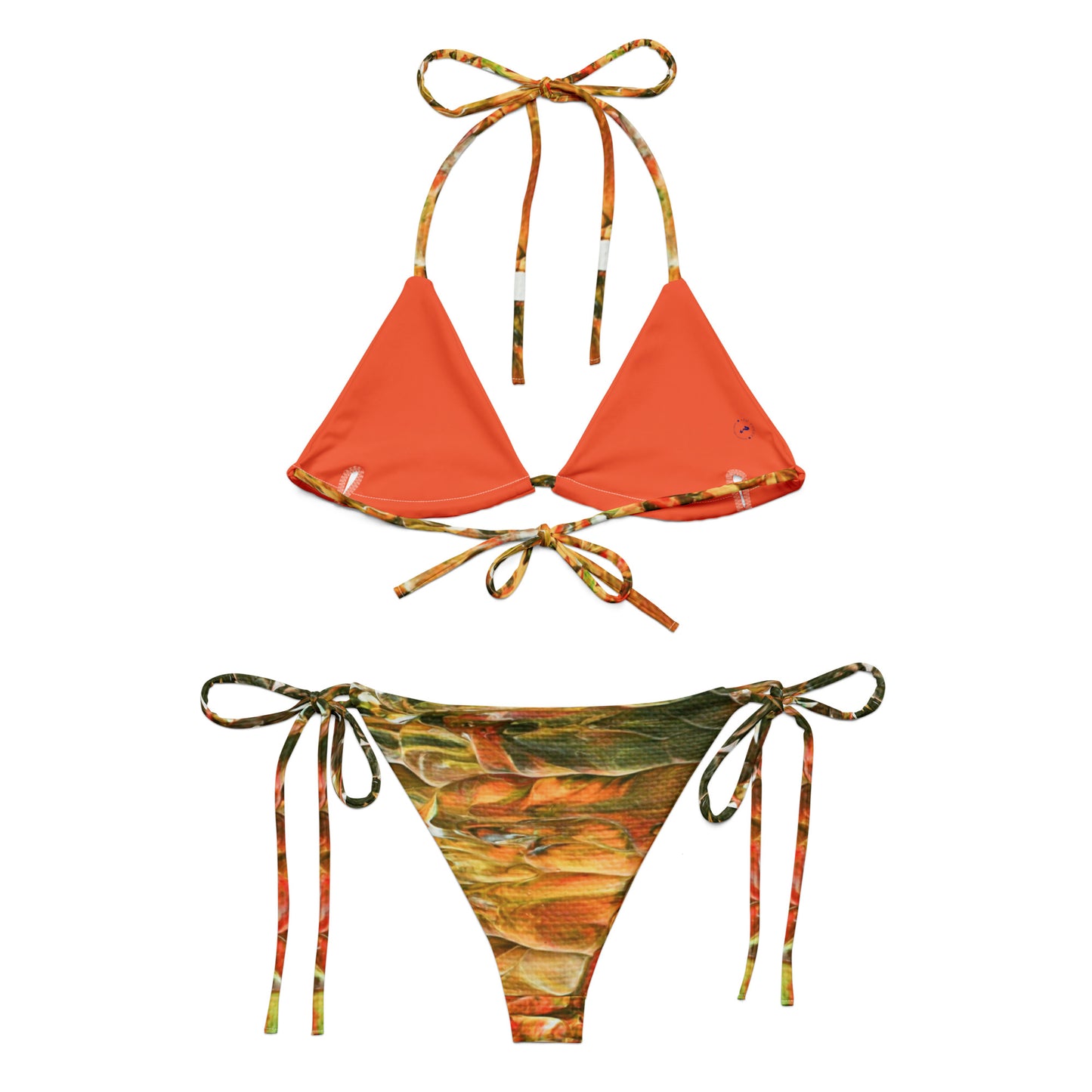 Earth - All-over print recycled string bikini