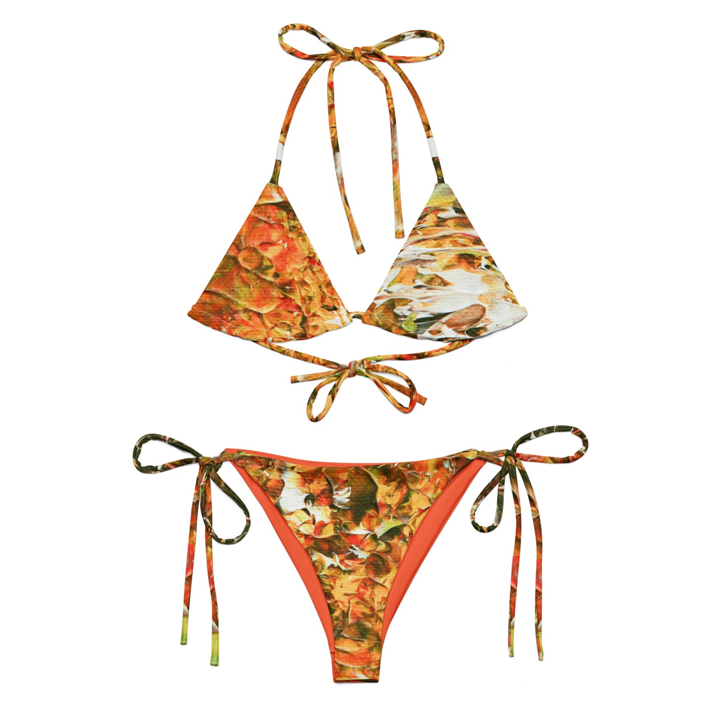 Earth - All-over print recycled string bikini