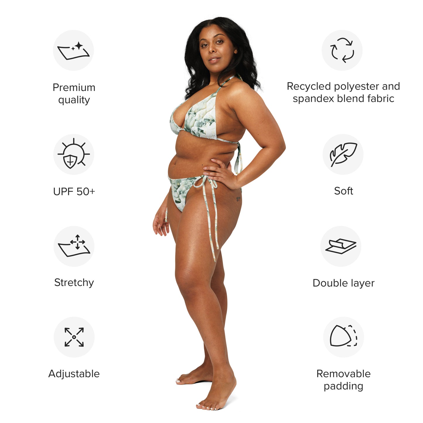 Air - All-over print recycled string bikini