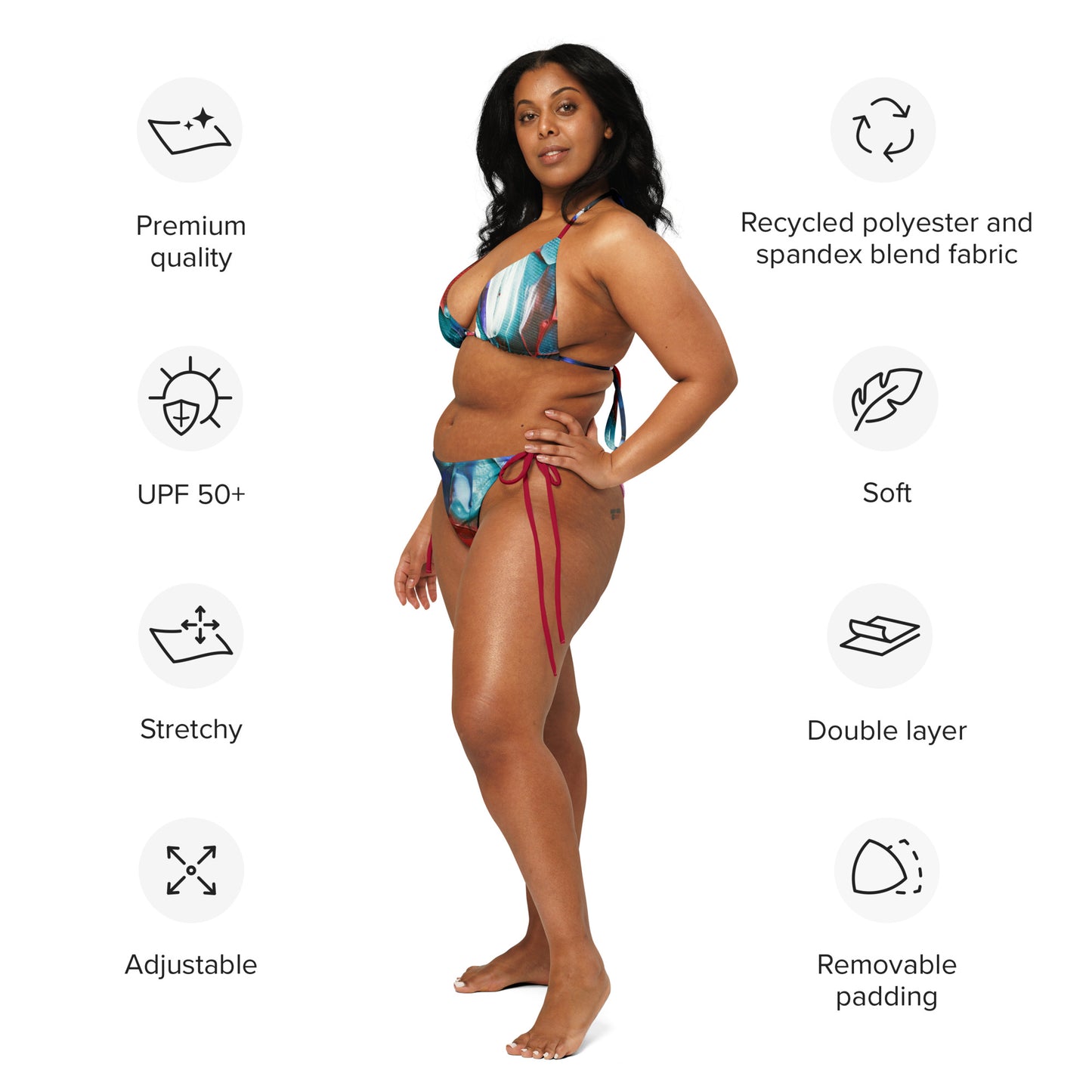 Desire - All-over print recycled string bikini
