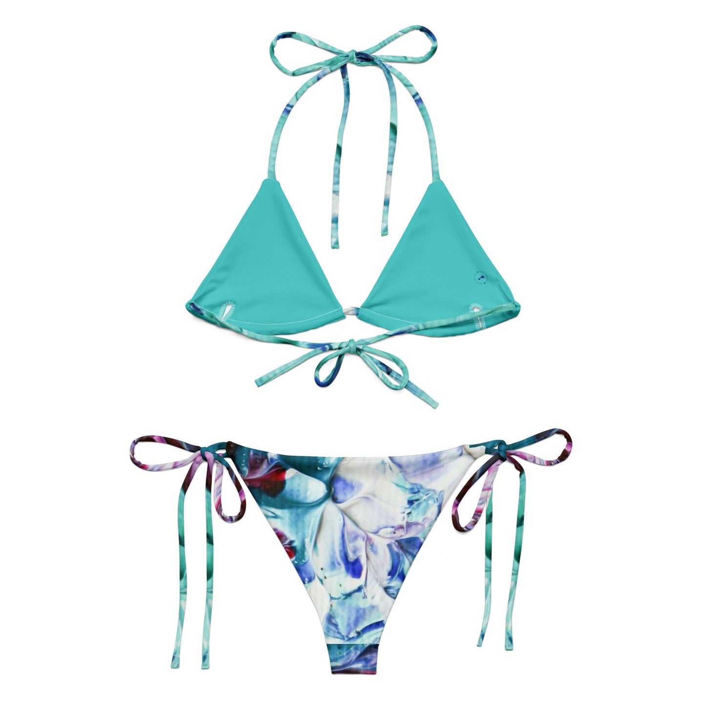 Lily Pads - All-over print recycled string bikini