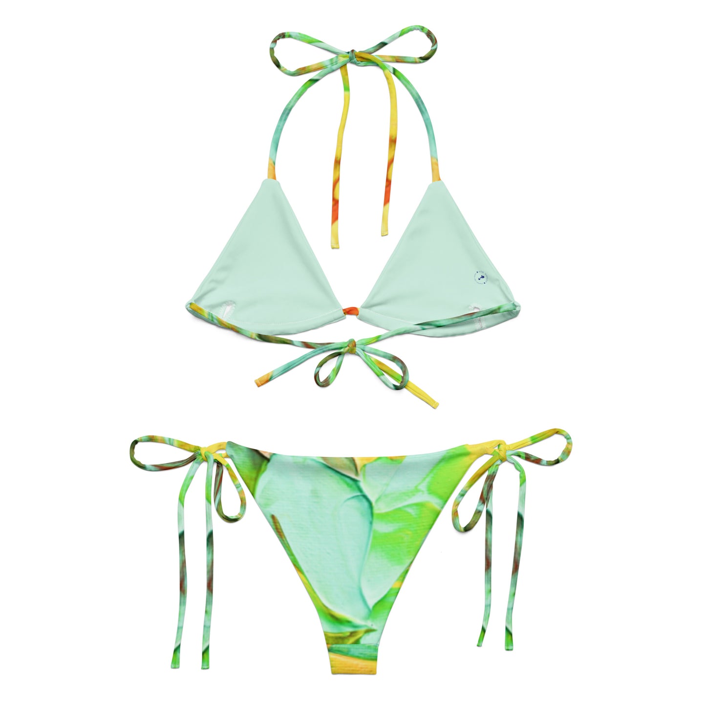 Honeycomb - All-over print recycled string bikini