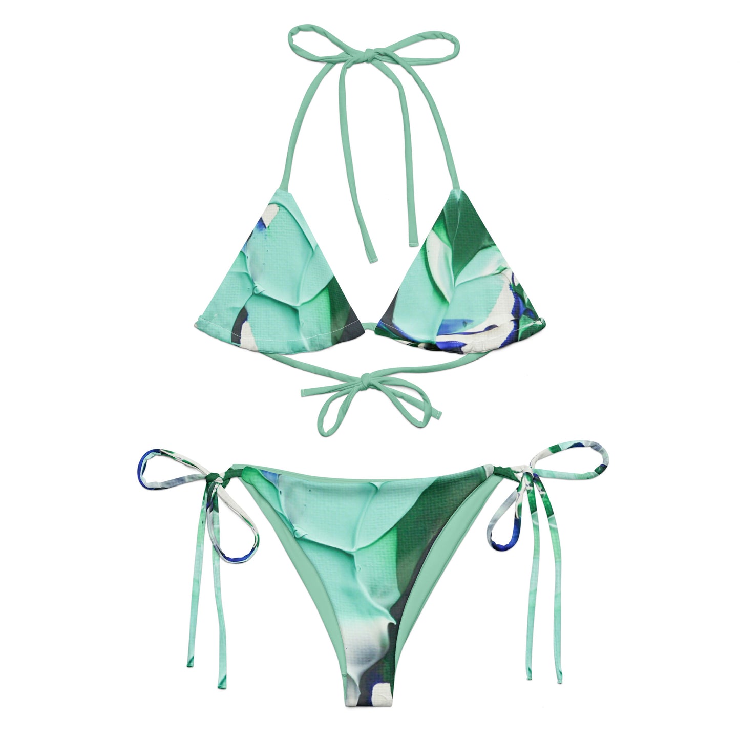 The Kiss - All-over print recycled string bikini