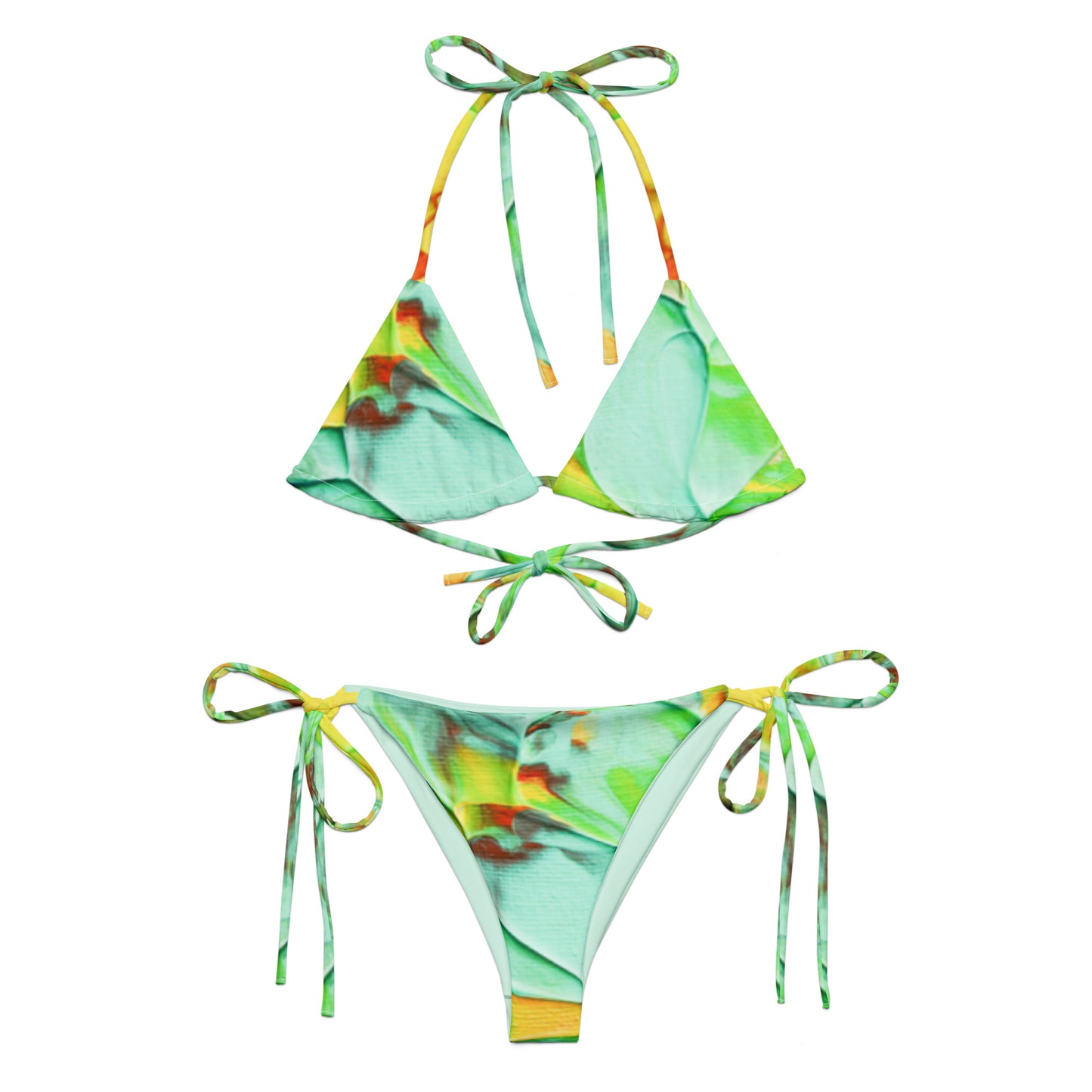 Honeycomb - All-over print recycled string bikini